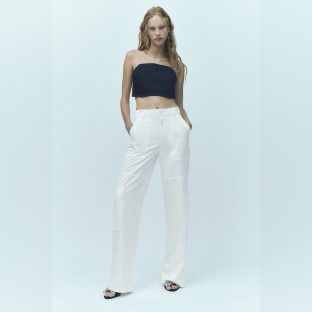 Zara Rhinestones Strap Crop Top - Picture 11 of 16